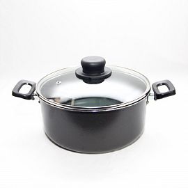 CACEROLA TEFLON ANTIADHERENTE TAPA VIDRIO N*22 GUADIX